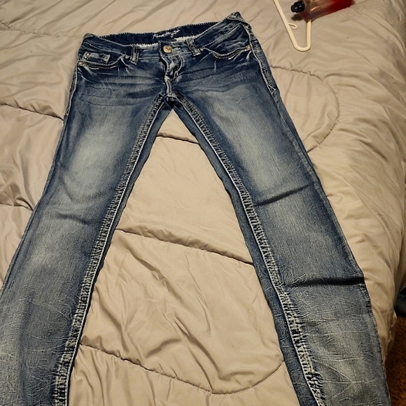 Amethyst Size 3 Inseam 31 Jeans Blue Skinny Denim - Picture 1 of 5